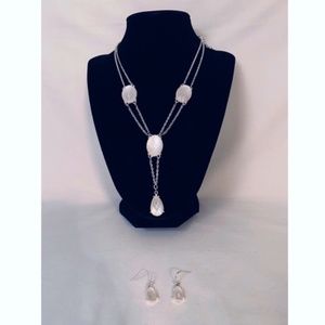 White Stone Jewelry Set
